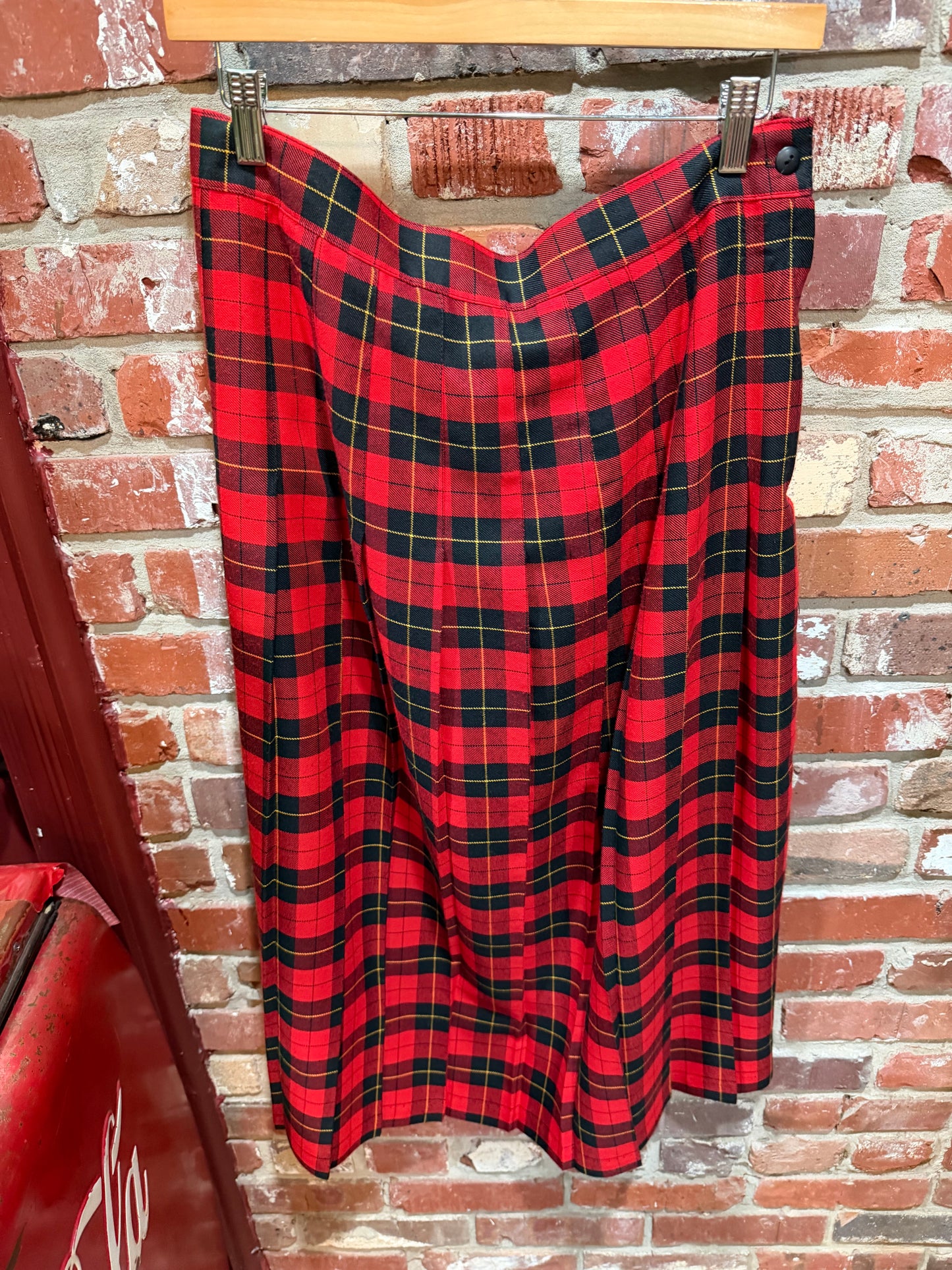 Valerie Pearson Collection Red Plaid Skirt