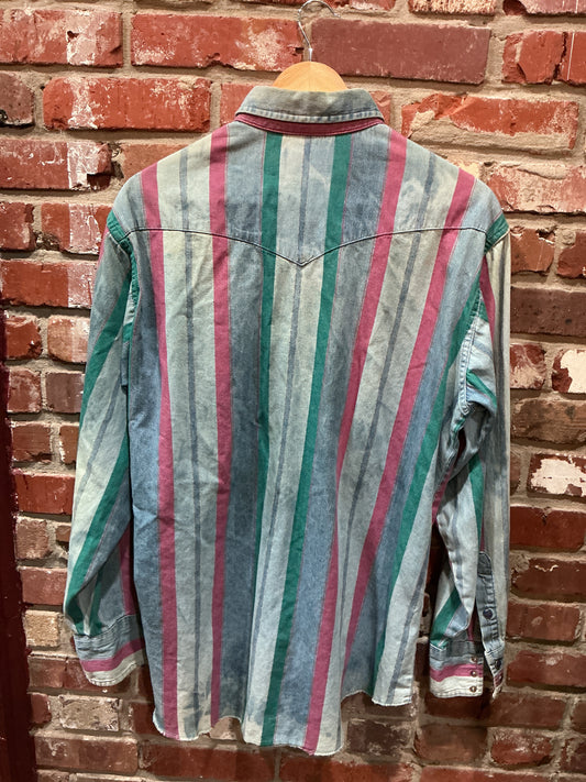 Striped Wrangler Denim Shirt