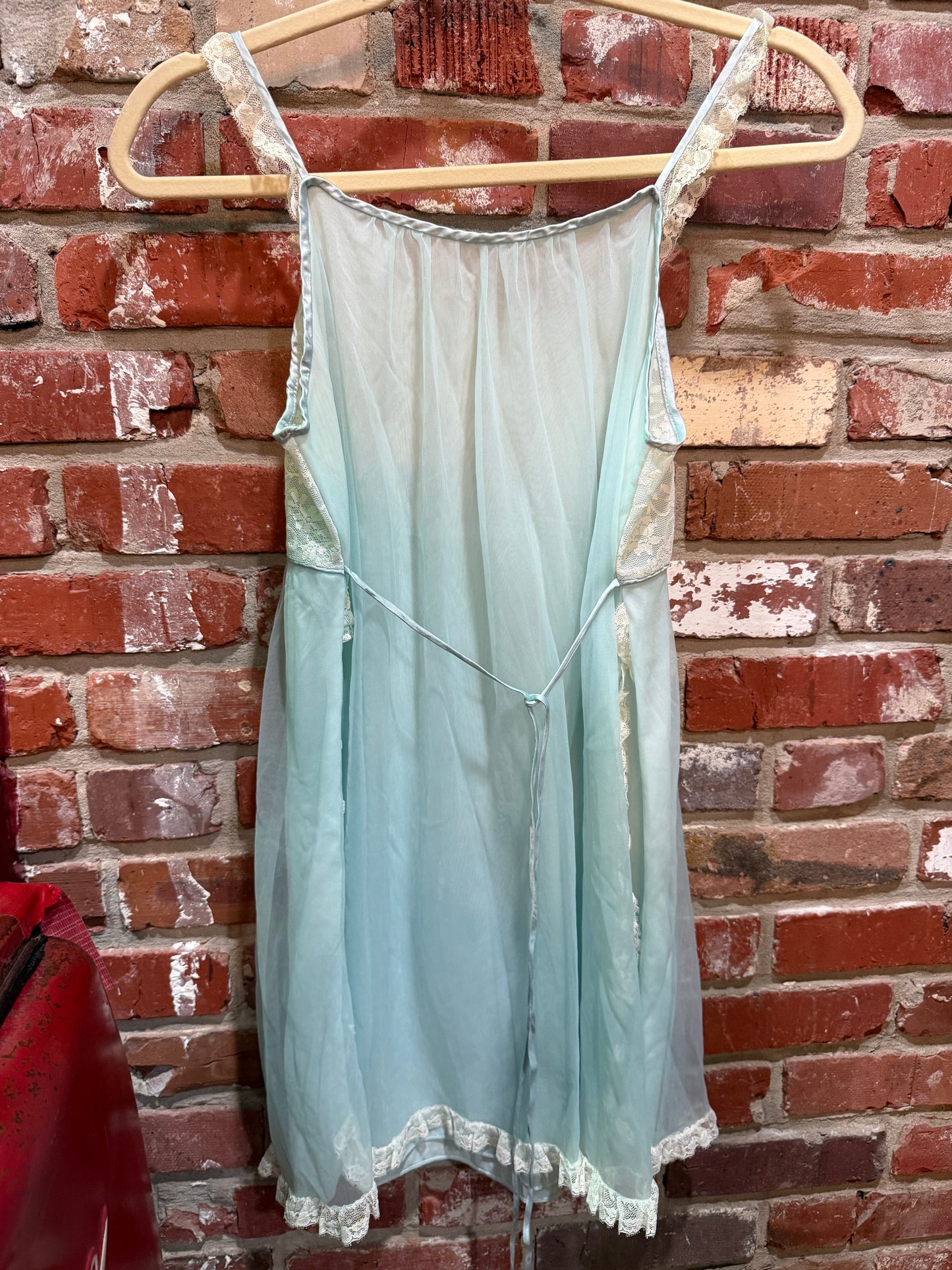 Power Blue Floral Lace Slip