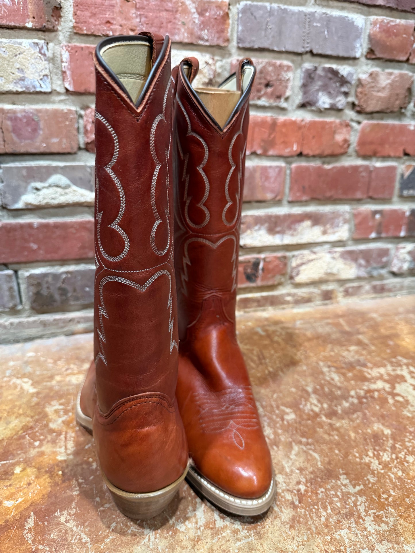 Reddish Saddle Brown Boots