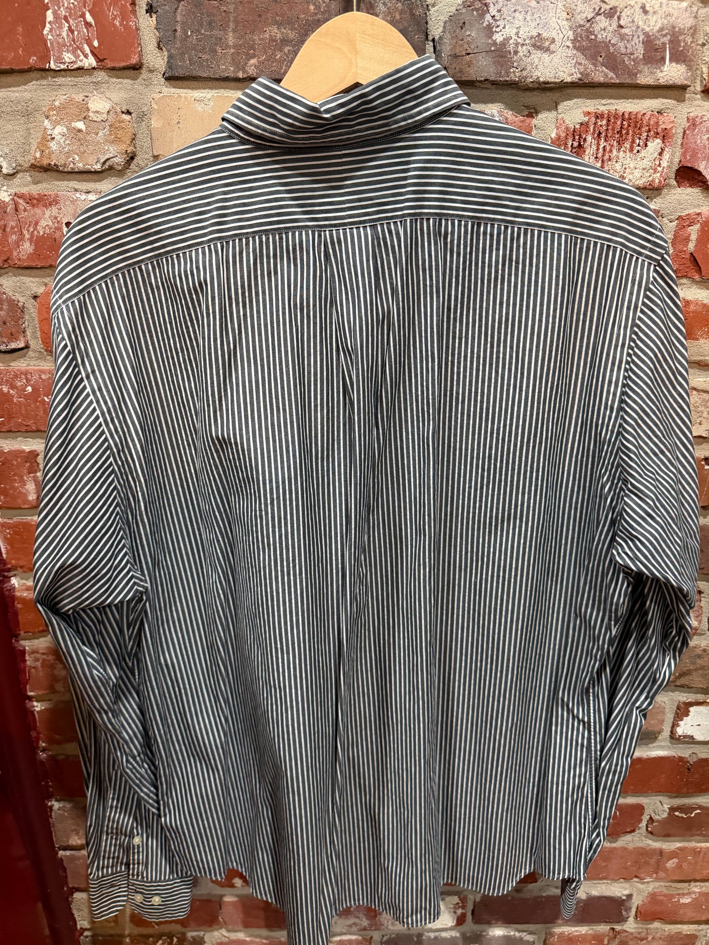 Polo Grey Stripe Button Down