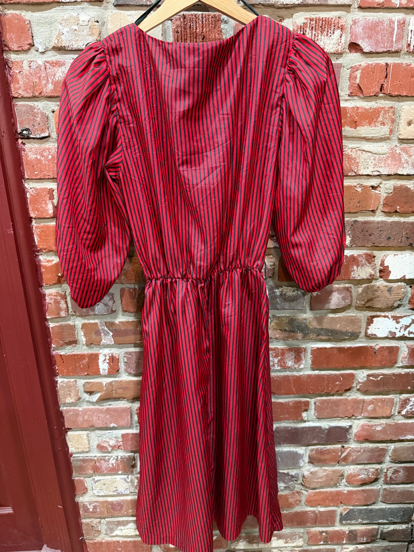 Jerell of Texas Red/Black Stripe Dress
