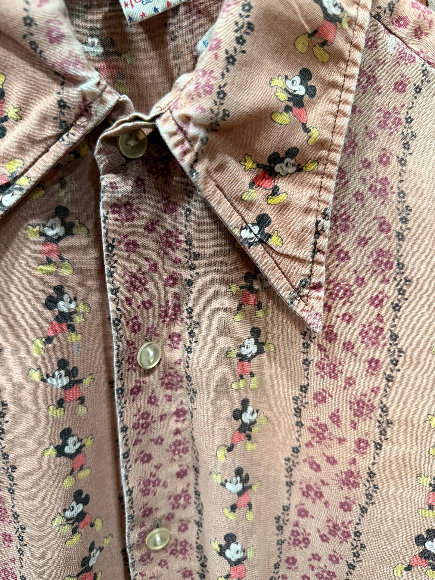 70s Kennington Mickey Mouse Button Down