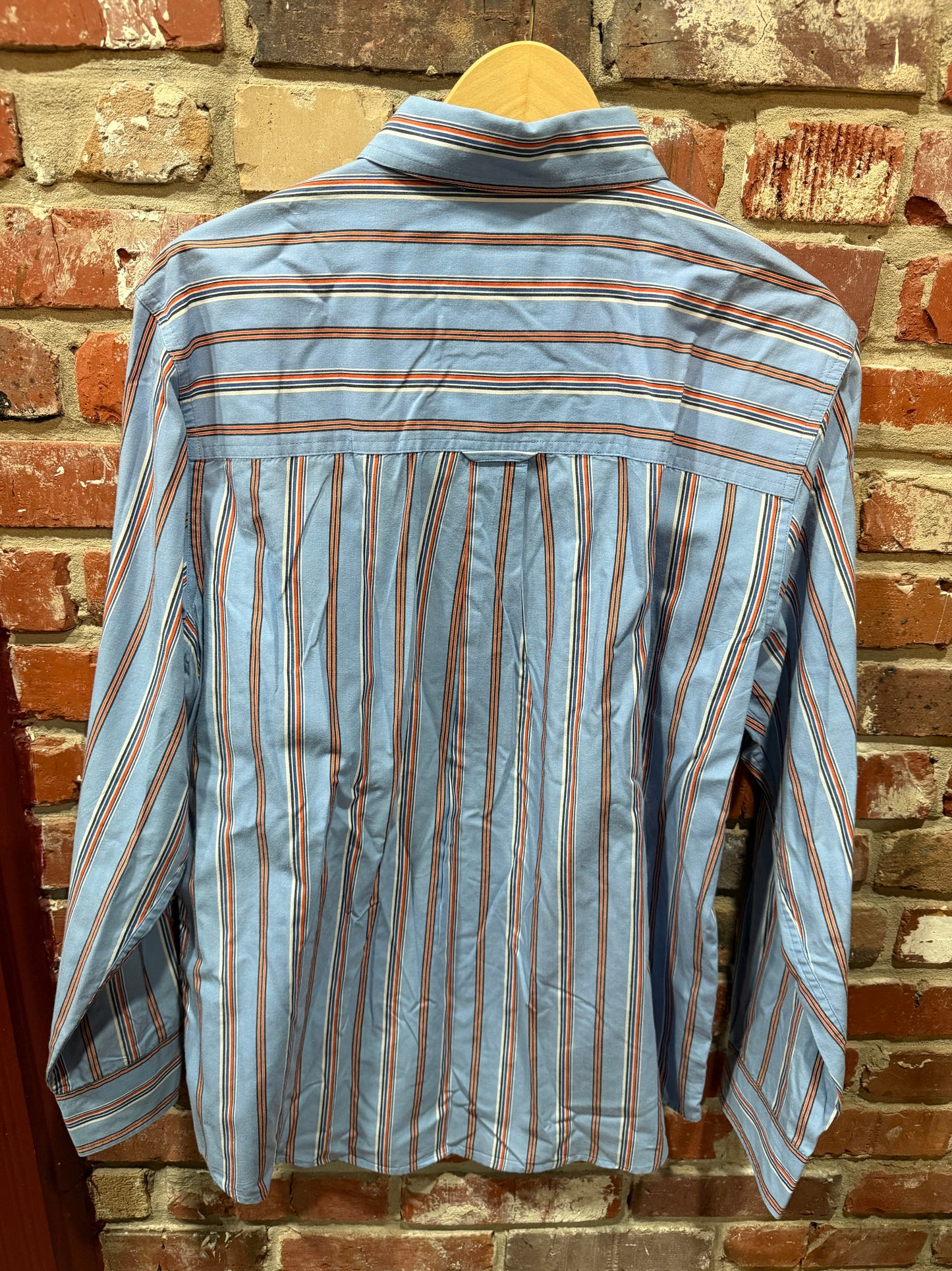 Chaps Blue/Orange Stripe Button Down