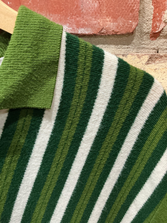 Brent Green Stripe Polo