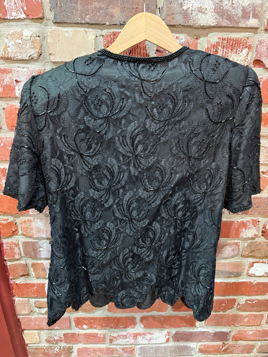 Laurence Kazar Beaded Blouse