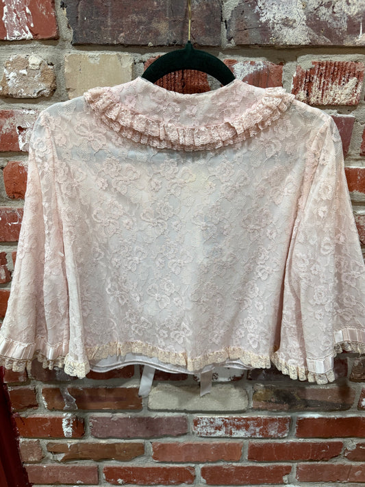 Odette Barsa Pink Lace Shawl