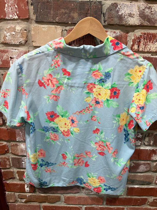 Crazy Horse Floral Button-Up