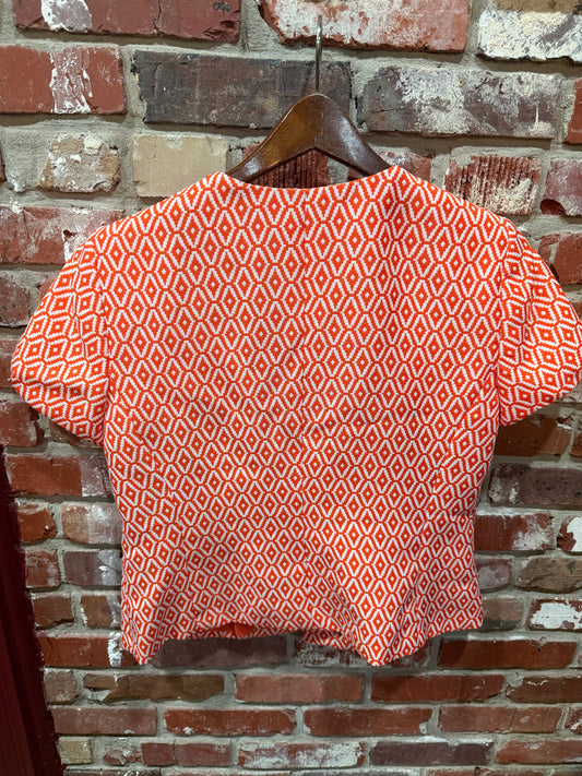 Isabella Structured Orange Top