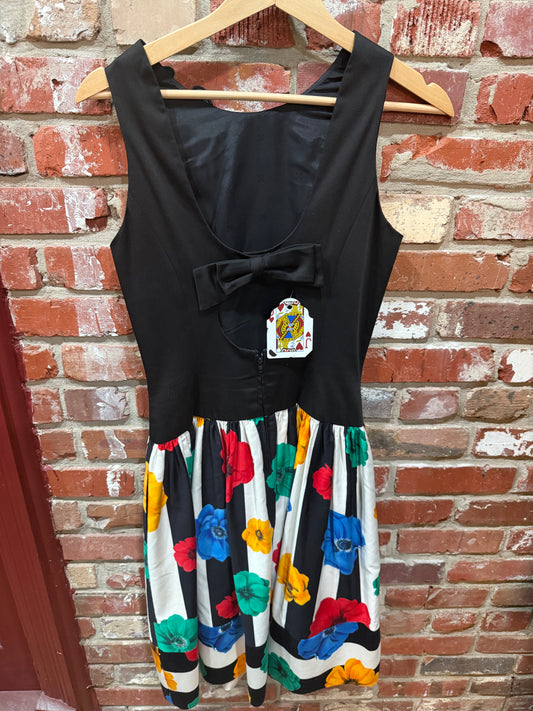 AJ Bari Color-block Floral Dress