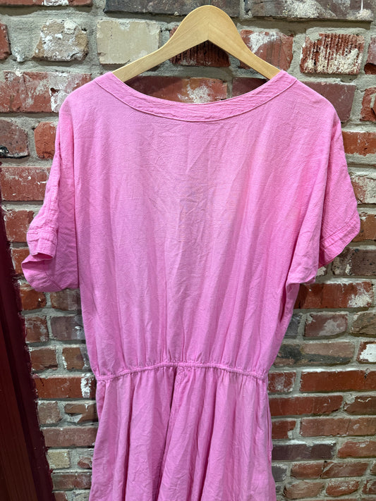 Color Me Cotton Fish Print, Pink Dress