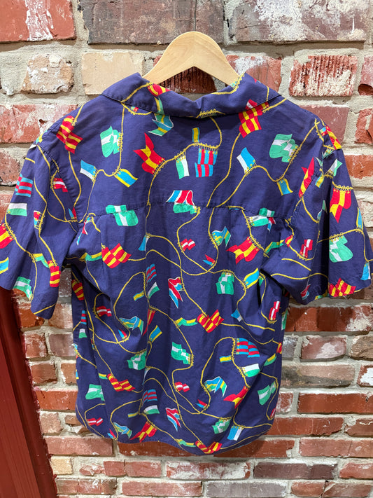 Bechamel Nautical Flags Button Down