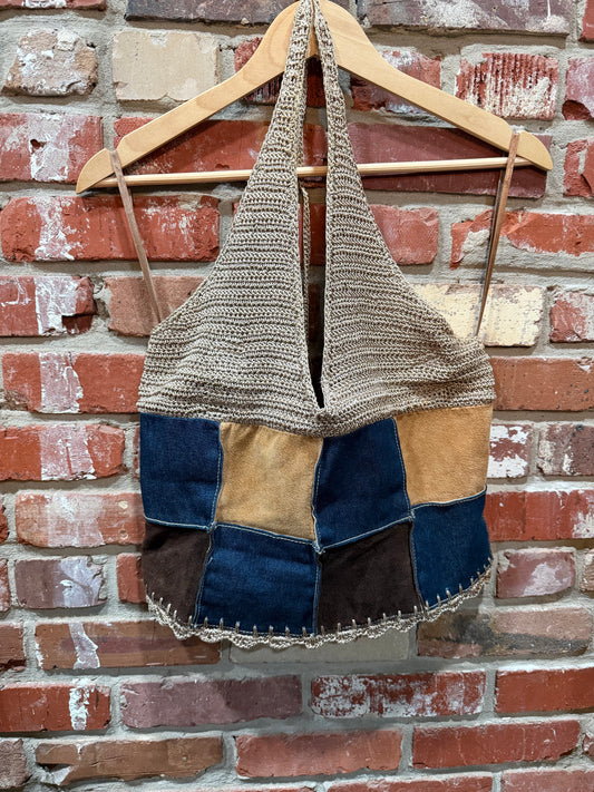 Wilson Leather Maxima Patchwork Suede and Crochet Set