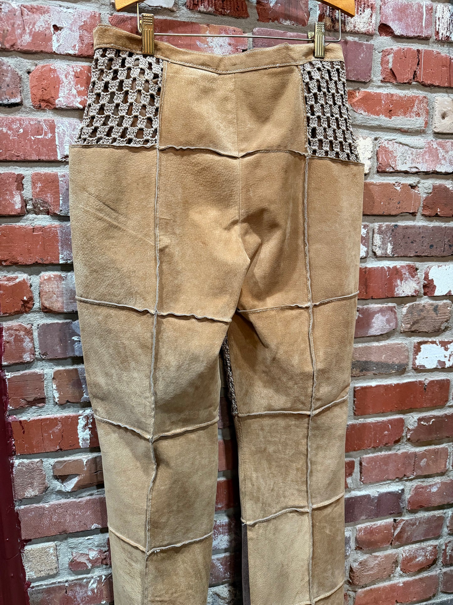 Wilson Leather Maxima Patchwork Suede and Crochet Set