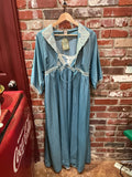 Christian Dior Blue Peignoir Set