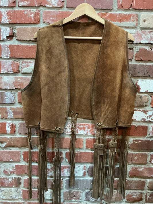 Suede Woodstock Vest