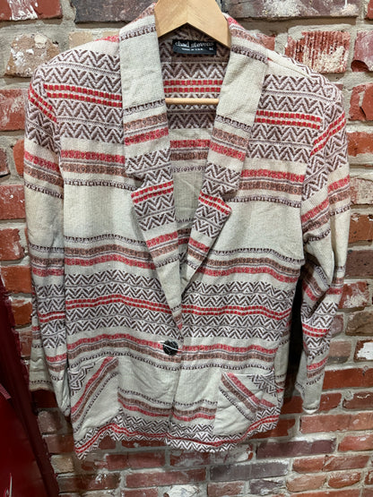 Chad Stevens Geometric Southwestern Knit Blazer