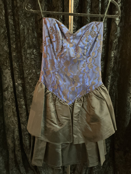 Black and Blue Bow Dress