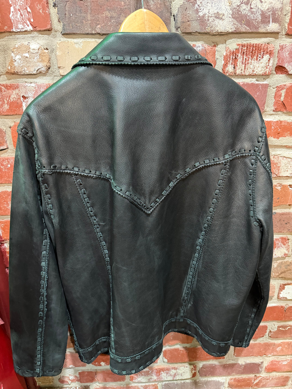 Ralph Lauren Denim & Supply Black Leather Western Jacket