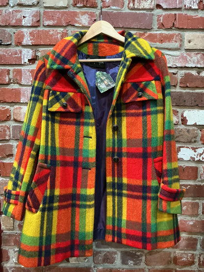 Gus Mayer Colored Plaid Coat