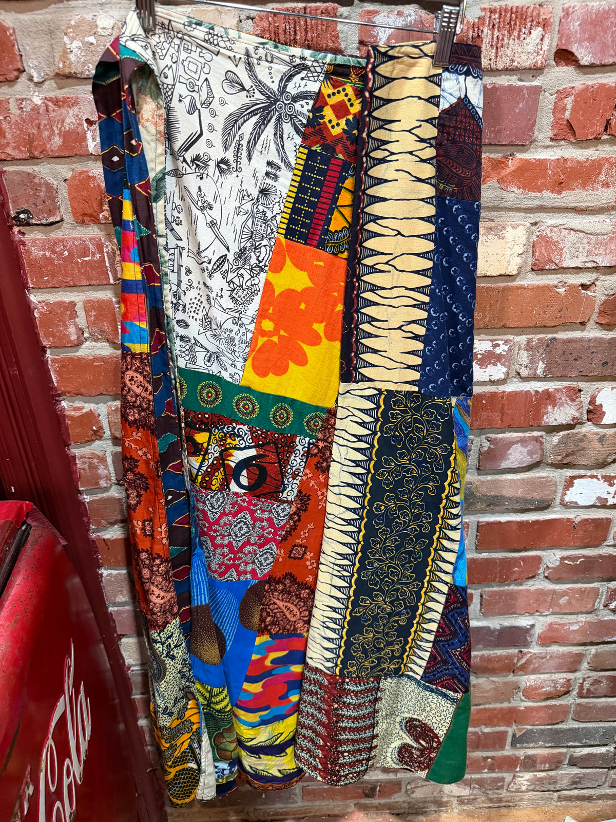 African Patchwork Wrap Skirt