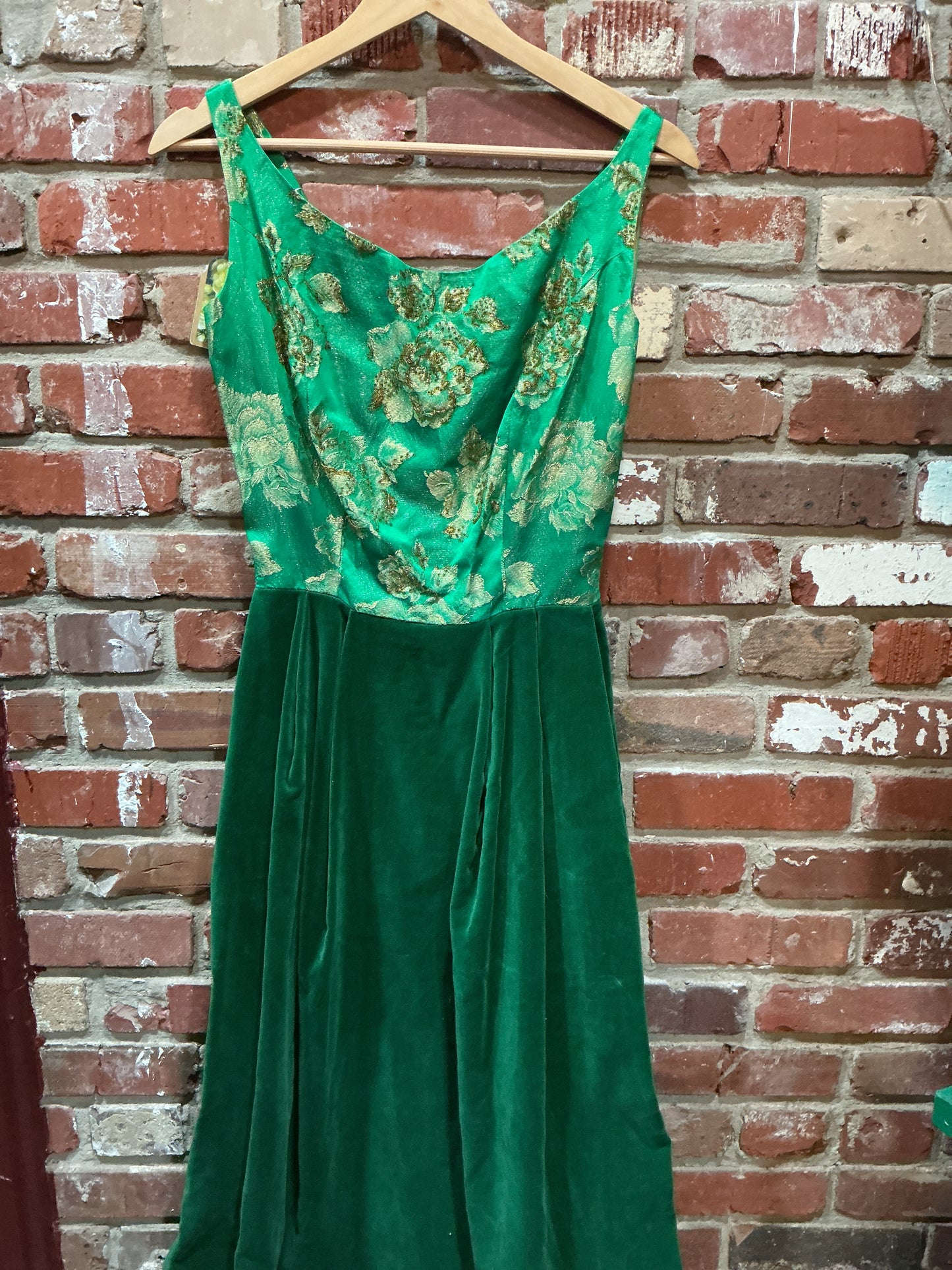 Green Floral Bust Dress