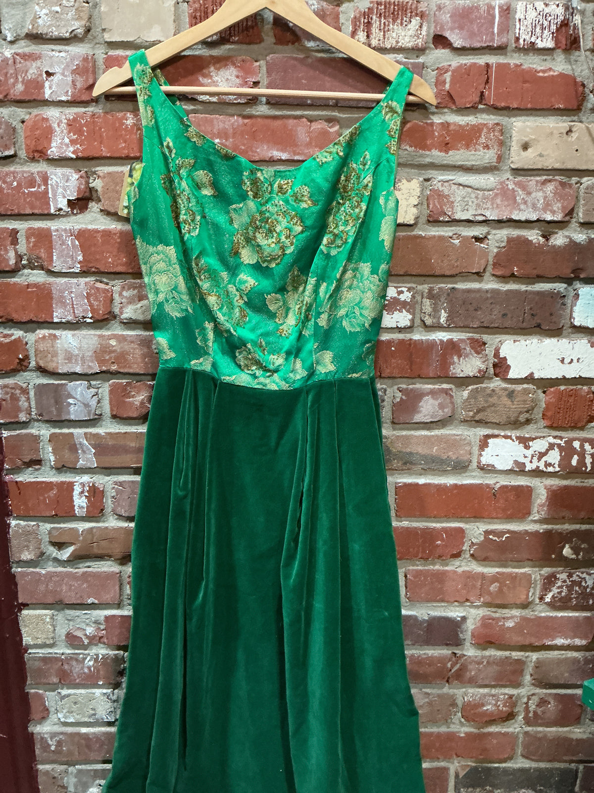 Green Floral Bust Dress