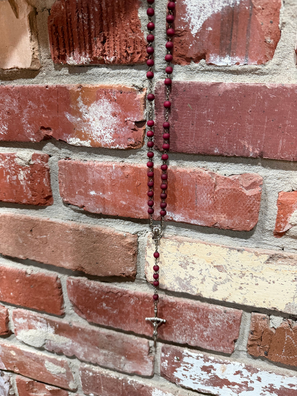 Vintage Red Rosary