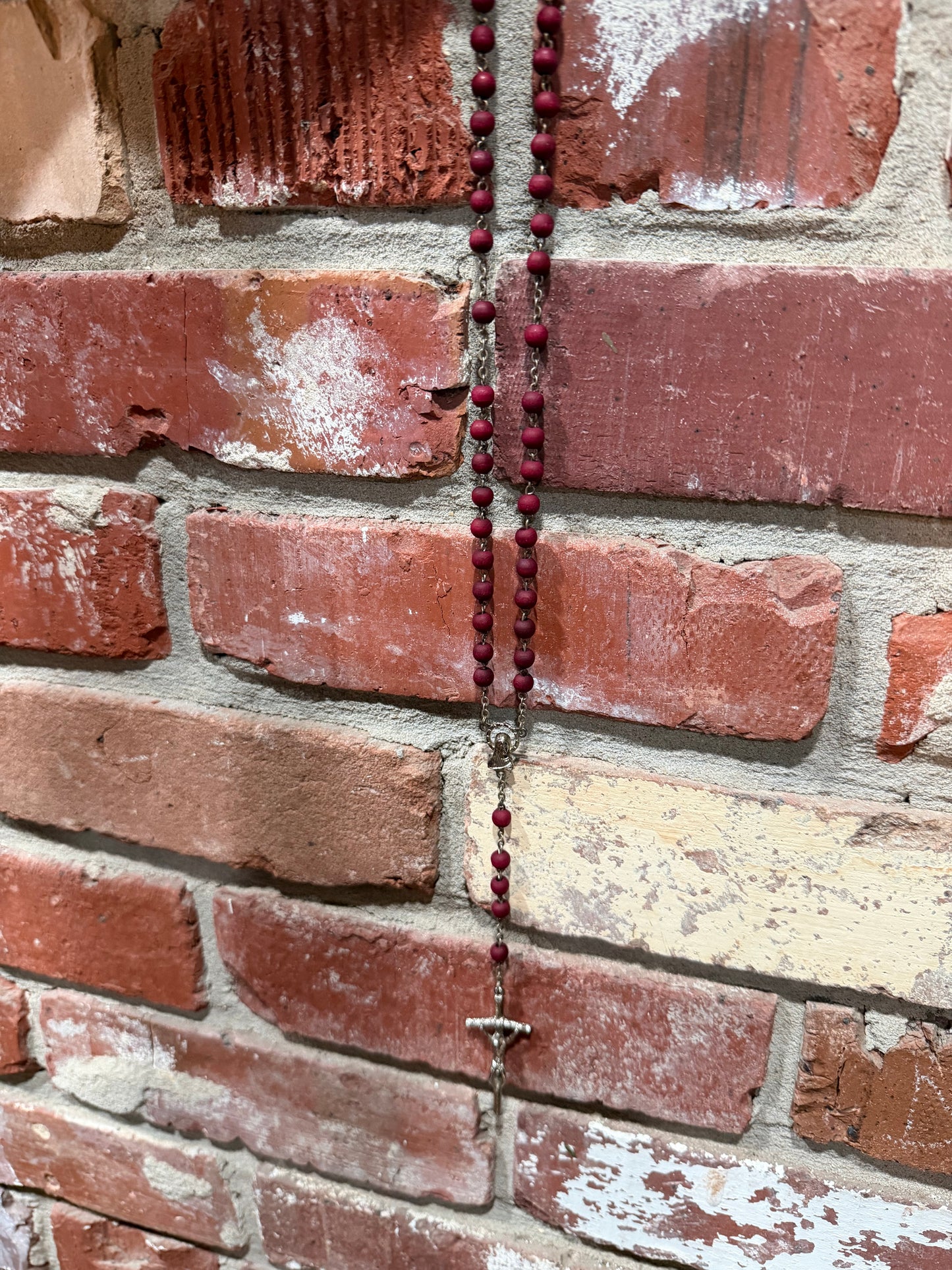 Vintage Red Rosary