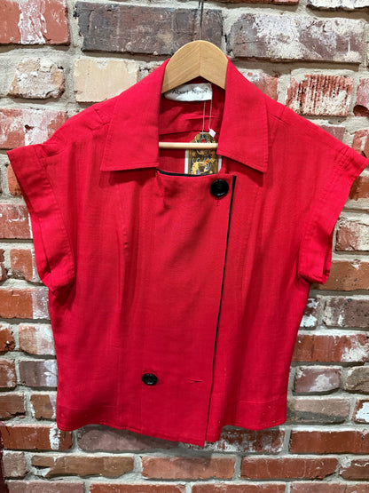 Albert Nipon Red Shirt