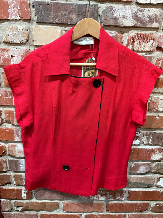 Albert Nipon Red Shirt
