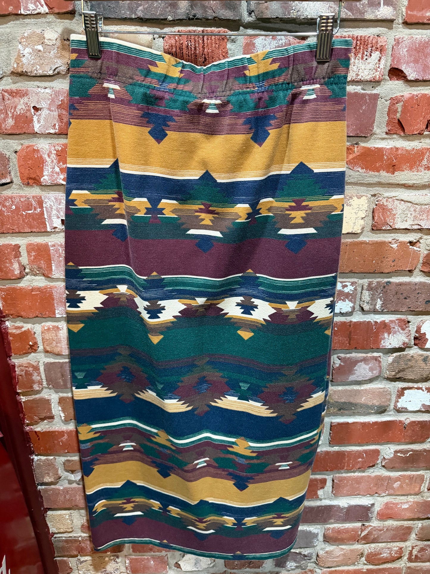 Carolina Colors Southwestern Print Midi Skirt