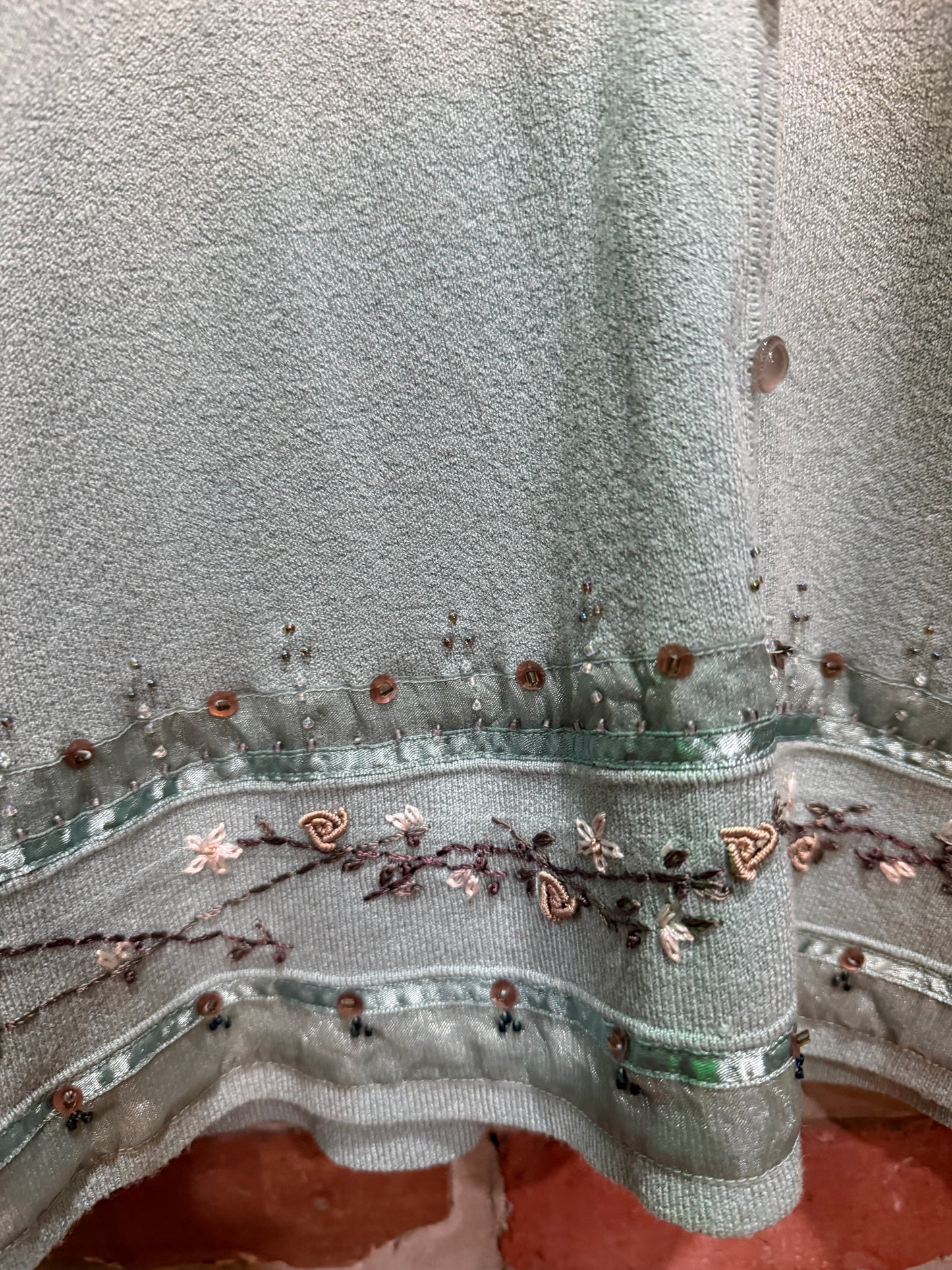 Koret Steel Blue Embroidered Vest