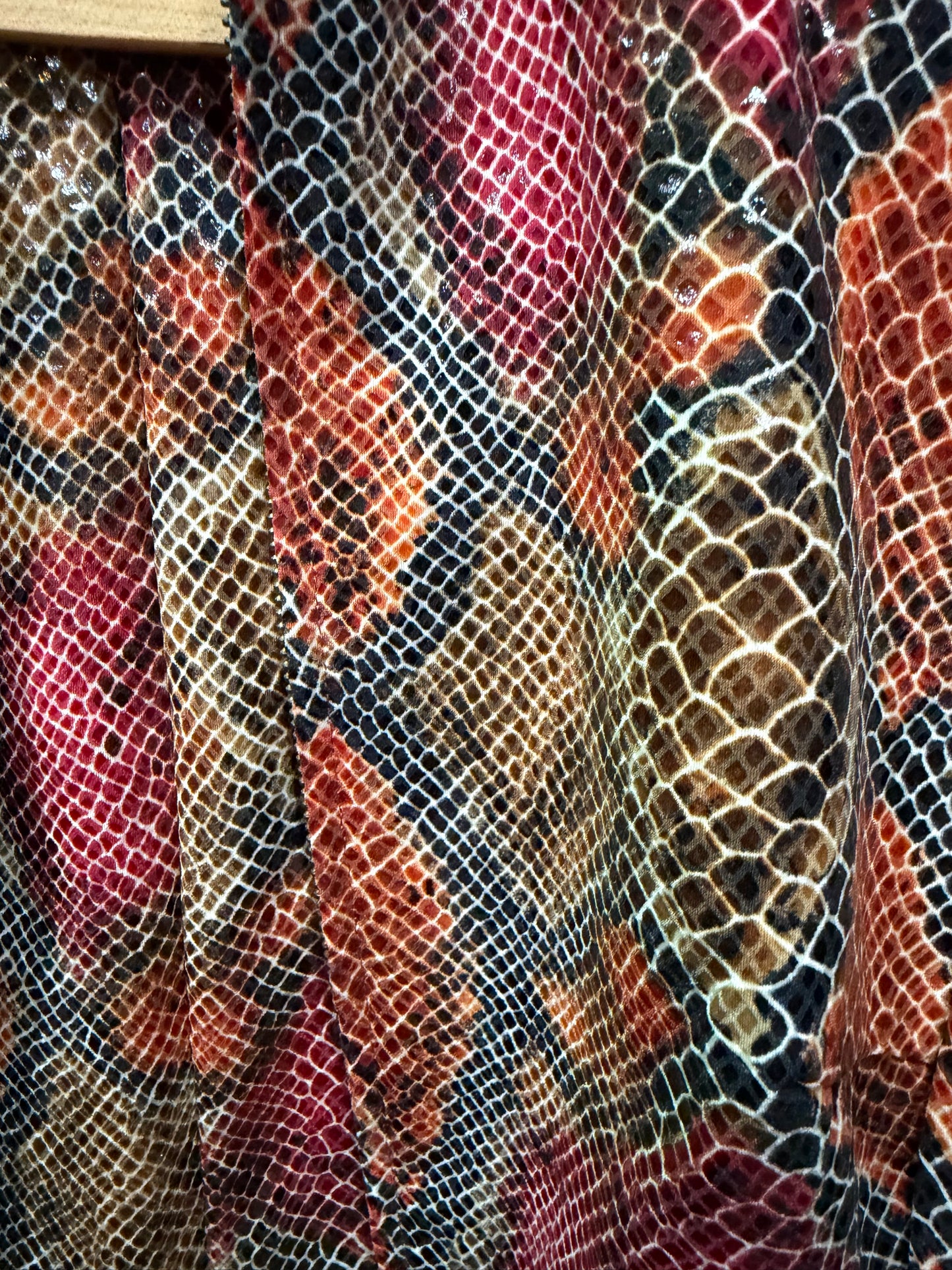 Caché Snakeskin Print Skirt/Suit Set