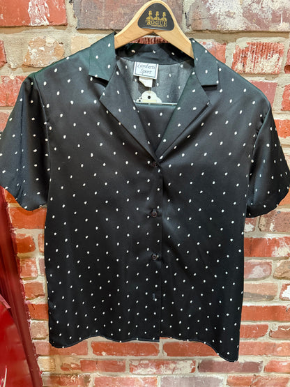 Lamperti Sport Black & White Polka Dot Jacket and Pants Set