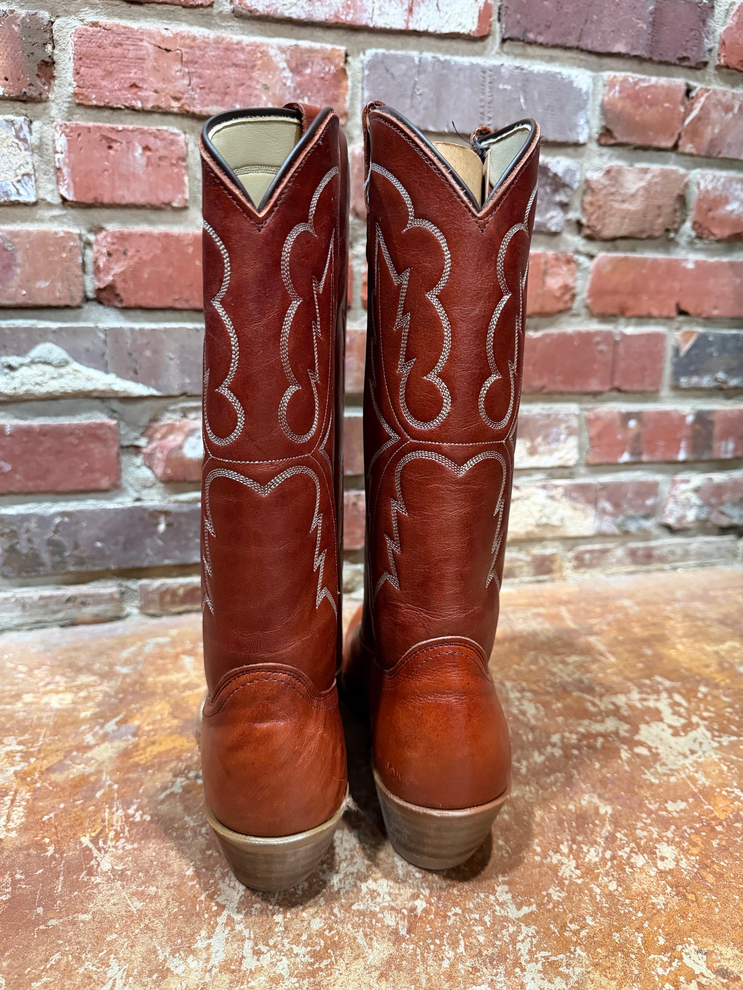 Reddish Saddle Brown Boots