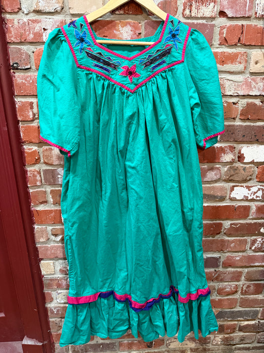 Sea Bird Green Southwestern Dress