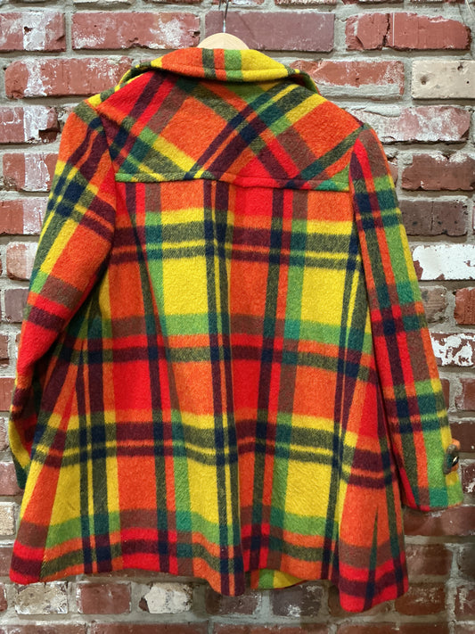 Gus Mayer Colored Plaid Coat