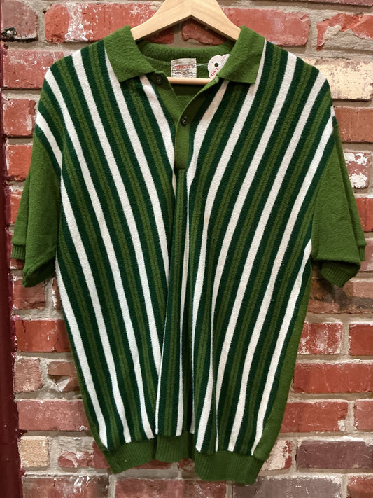 Brent Green Stripe Polo