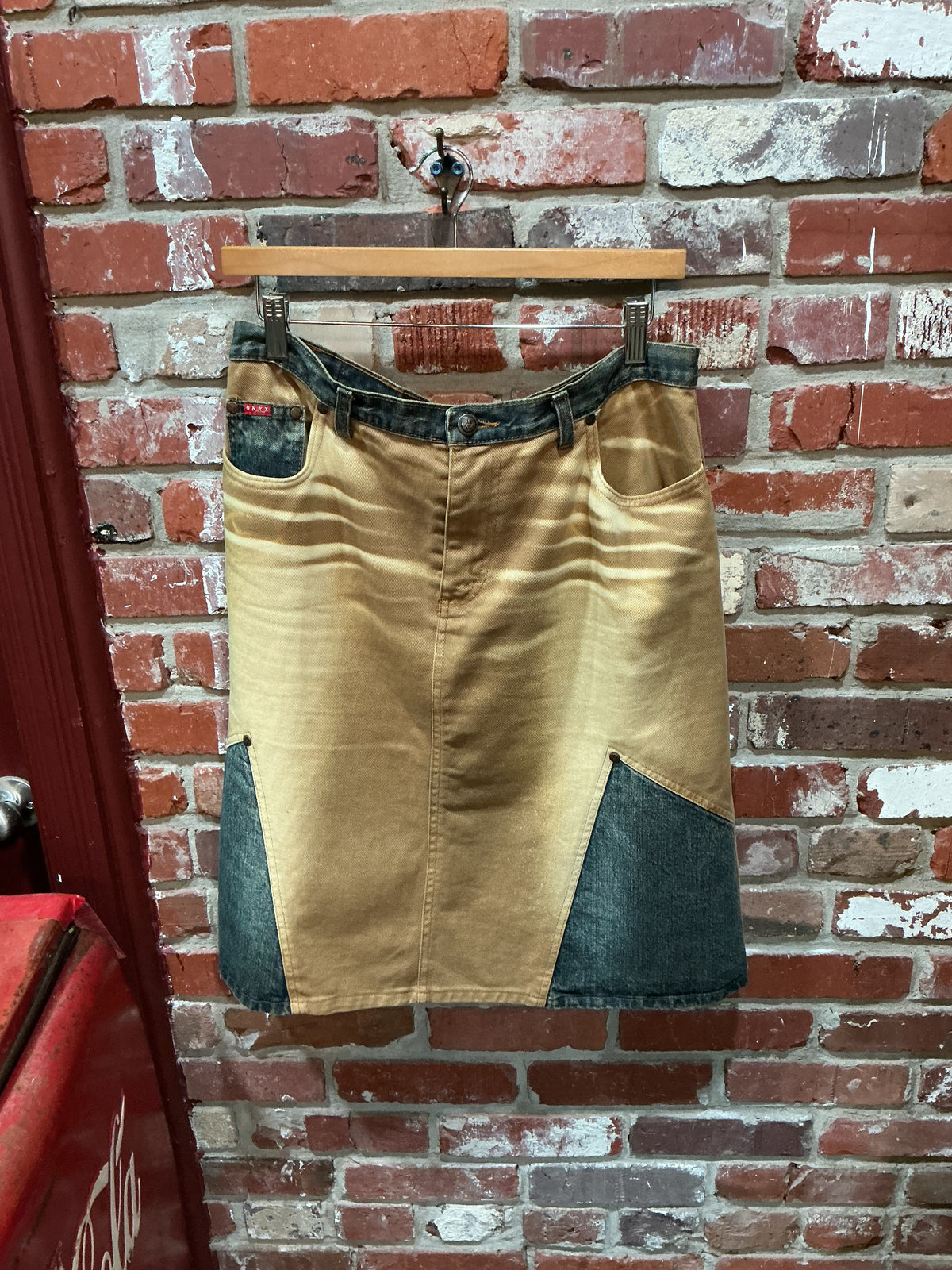Onyx Jeans Patchwork Denim Skirt