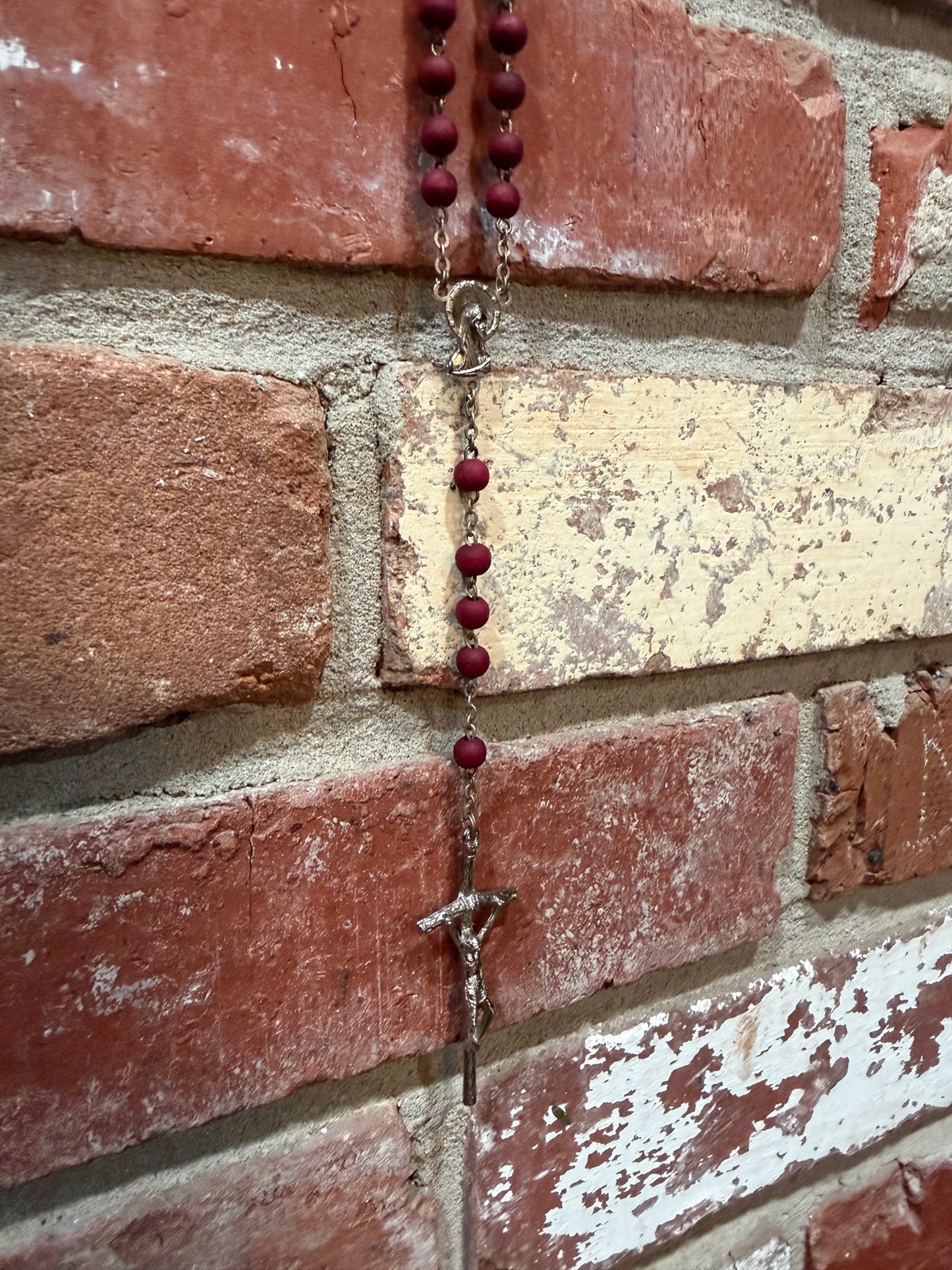 Vintage Red Rosary