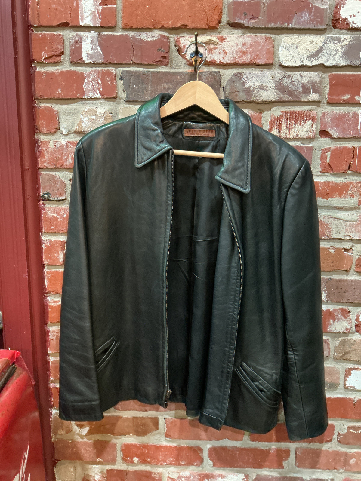 Golden Bear Black Leather Jacket