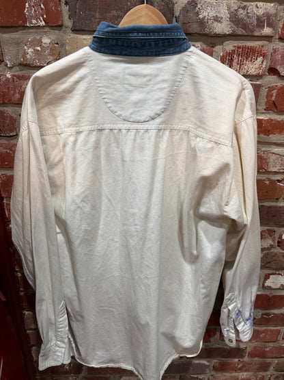 Fossil White Denim Button Down