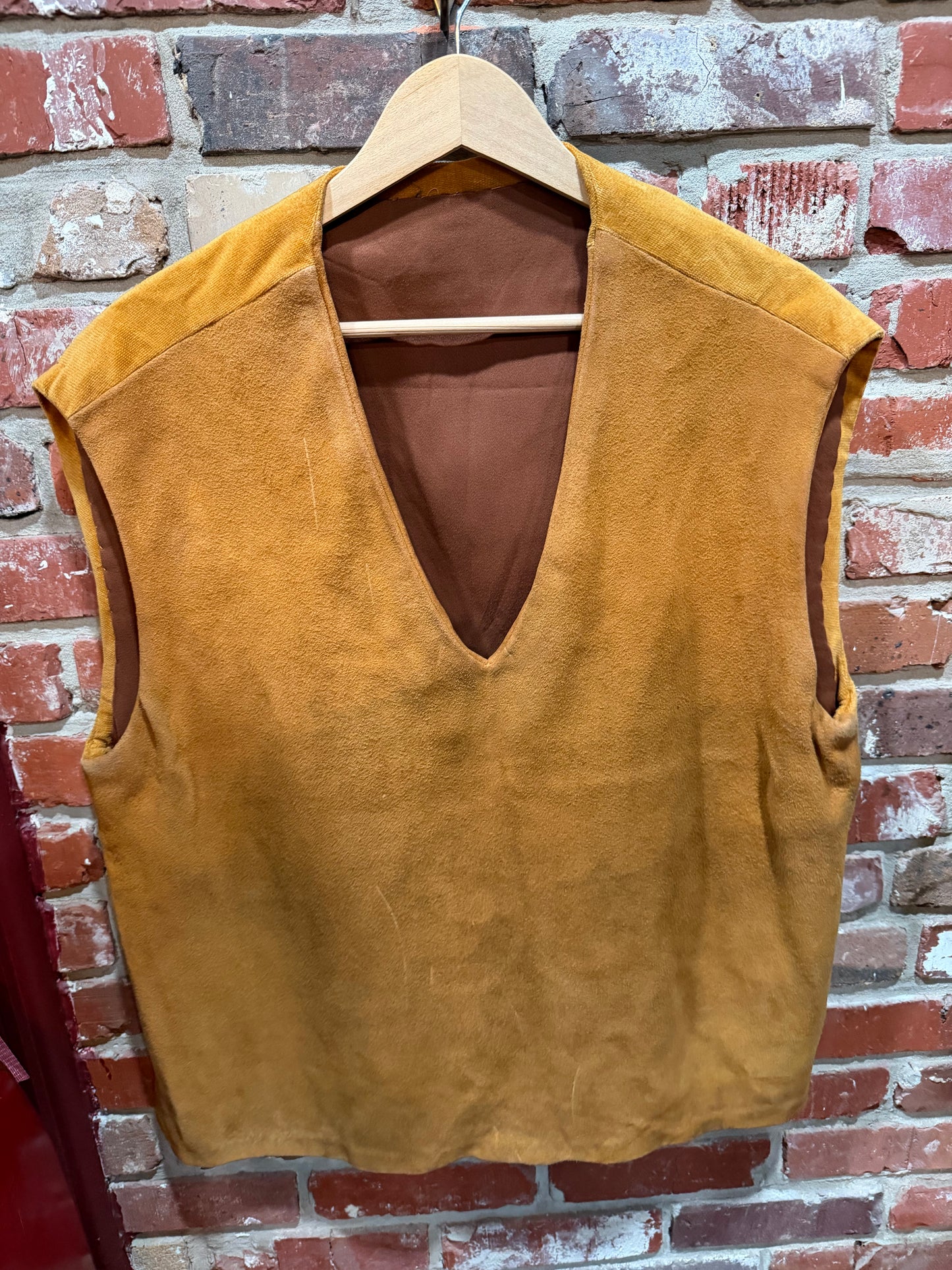 Mustard Suede-Look Vest