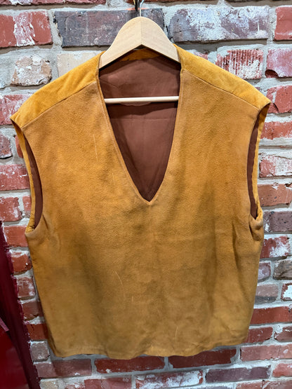 Mustard Suede-Look Vest