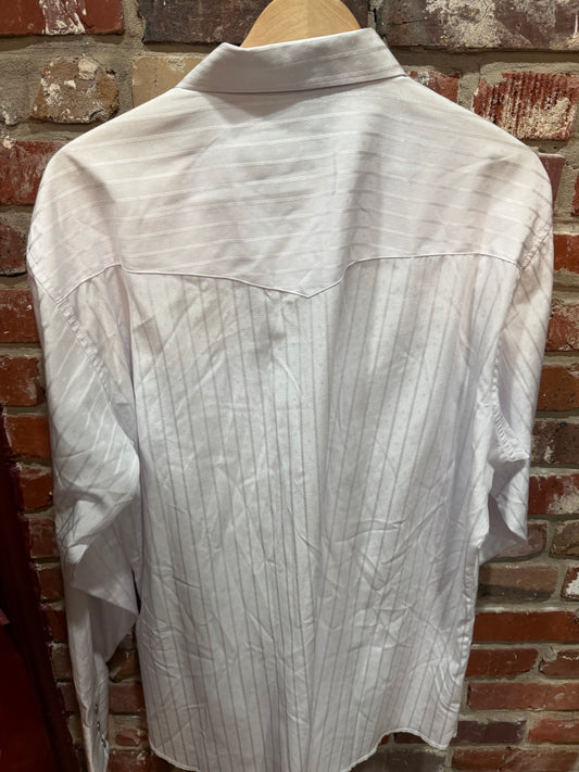 Wrangler White Pearl Snap Button Up