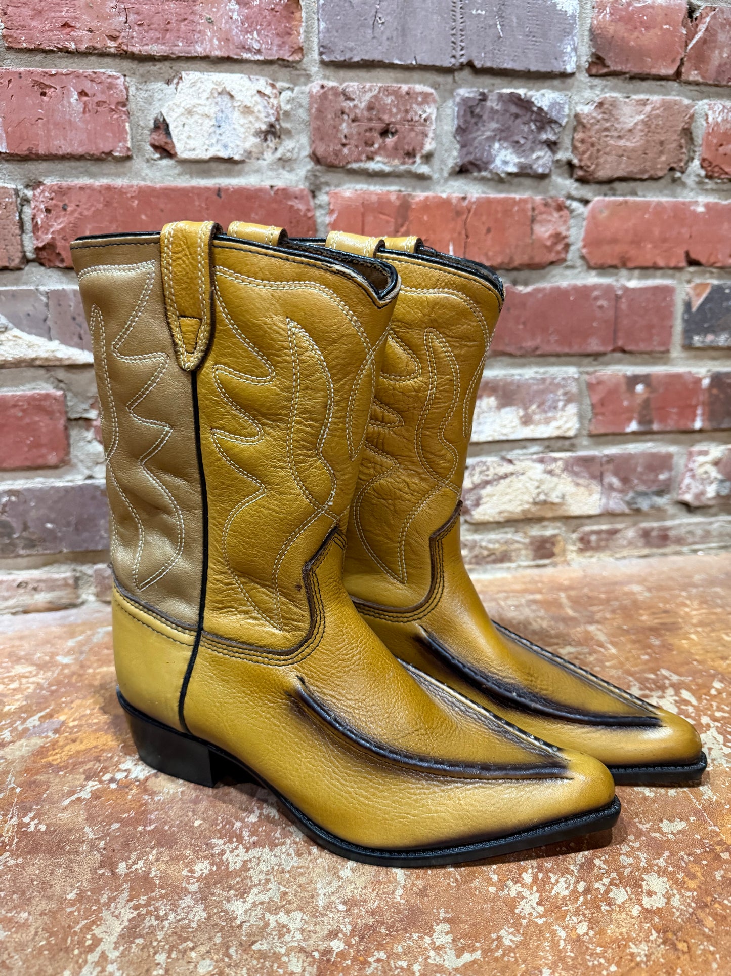 Acme Mustard Yellow Boots