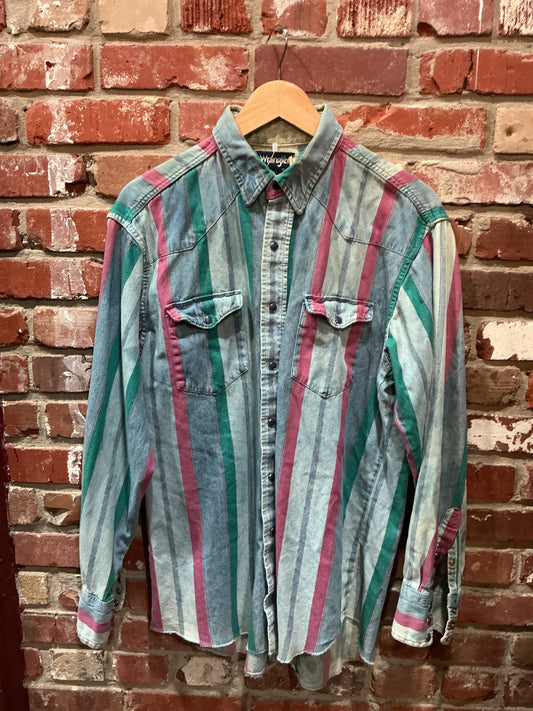 Striped Wrangler Denim Shirt