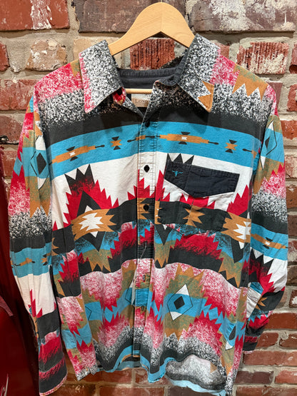 Longhorn Southwestern Print Shirt