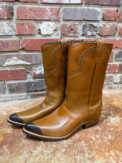 Wrangler Black Textured Cap Toe Boots